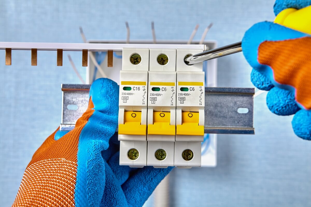 Worker Replacing Circuit Breaker