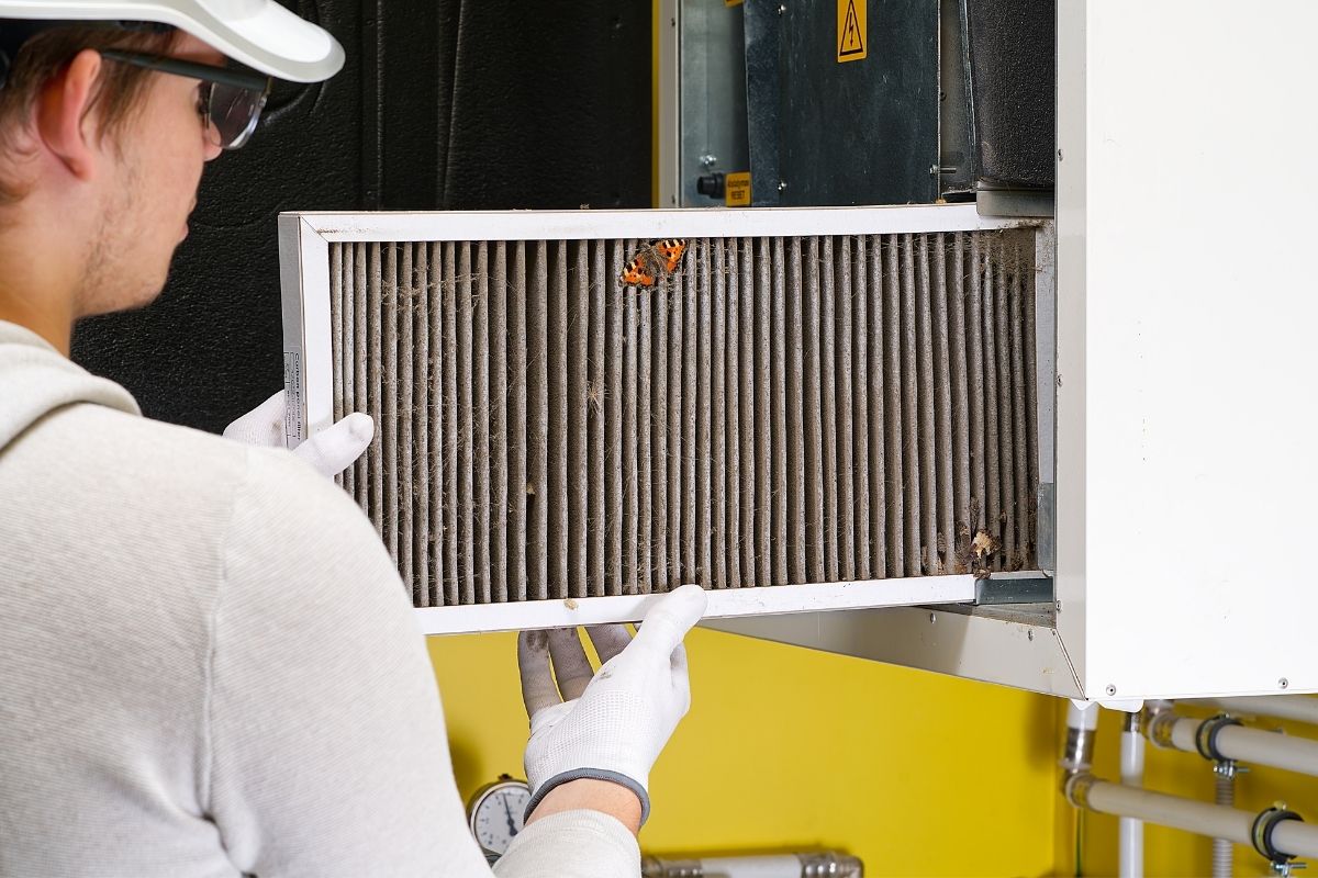 replacing filter in the central ventilation system