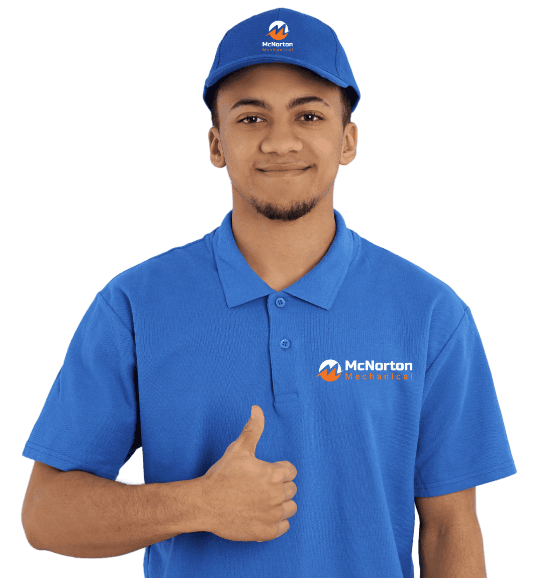 smiling HVAC technician